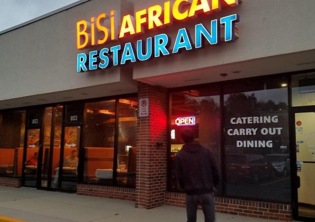 The storefront of Bisi African restaurant