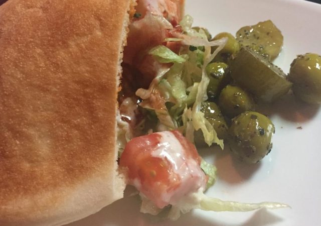 Chicken shawarma sandwich
