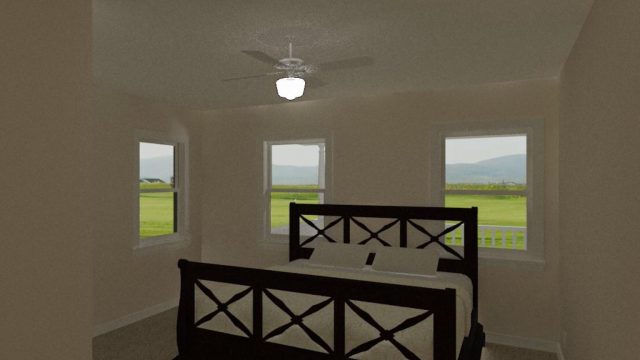 The bedroom.
