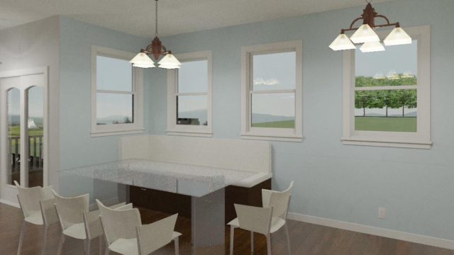 The dining room.