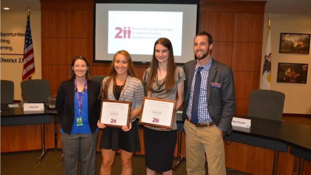 (From left) Shayna Adelman, Emily Mazurek, Isabelle Hanley, and Jeff Robinson.