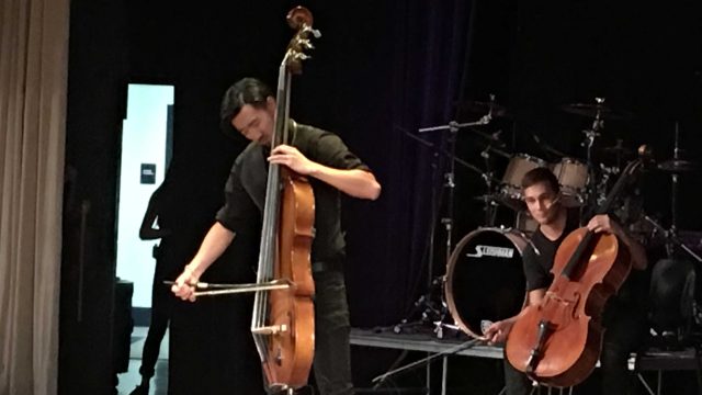 Hearn Yang is featured on the double bass playing a traditional song from his home country of China.