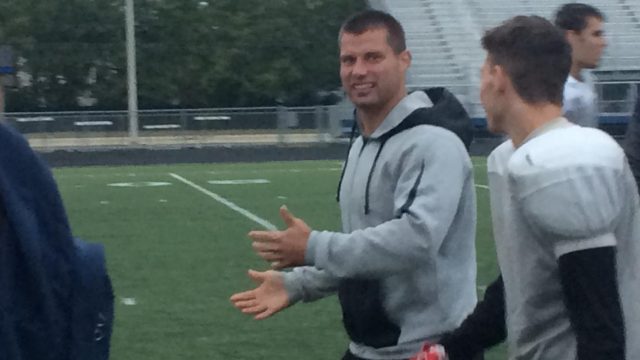Janus coaching at a practice for CHS.