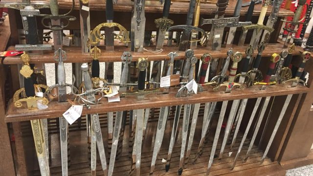 Handmade swords at the sword factory