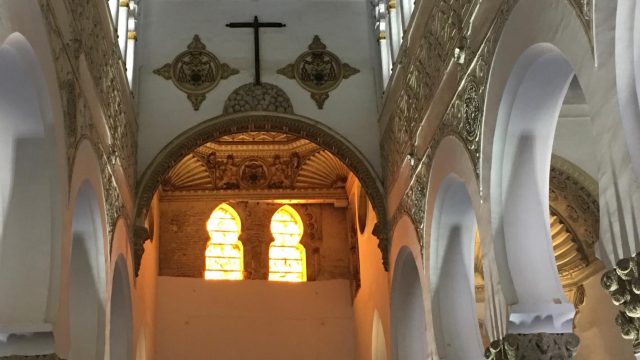 The inside of the Santa María la Blanca