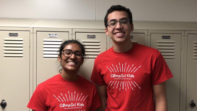 The founders of CompSci Kids!: Nisha Pant (left) and Yousef Ahmed (right).