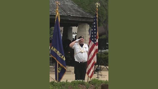Schwartz at River Front Park during the Algonquin Memorial Day parade. (Photo courtesy of Vivian Nordmeyer)